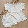 Ensemble bébé fille Blouse et Bloomer d’été