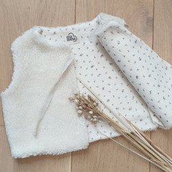 Gilet réversible doublé en double gaze de coton bio