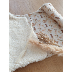 Gilet réversible doublé en double gaze de coton bio