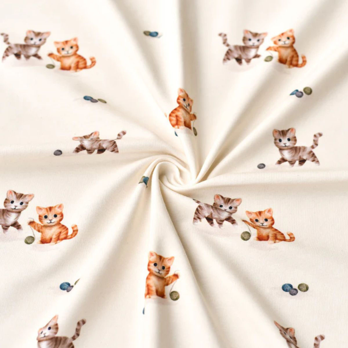 Tissu sweat gratté Chatminou pour bébé